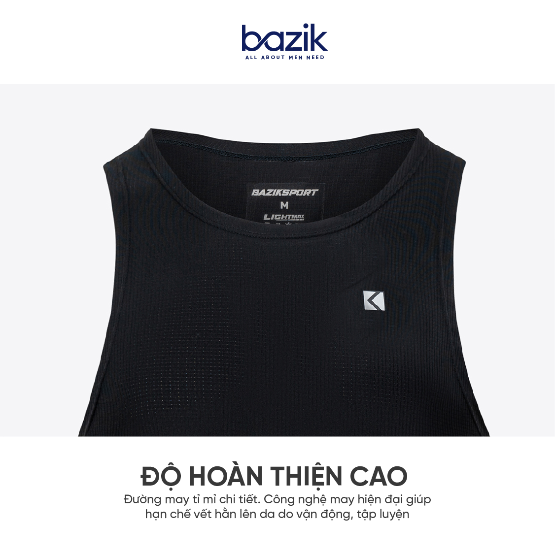 Áo Tank Top Chạy Bộ Bazik LightMax Pro Running