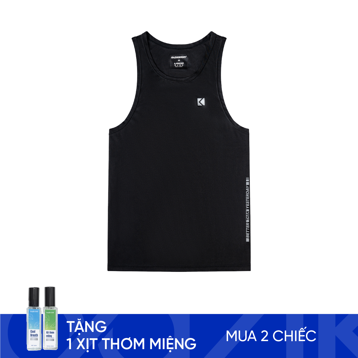 Áo Tank Top Chạy Bộ Bazik LightMax Pro Running