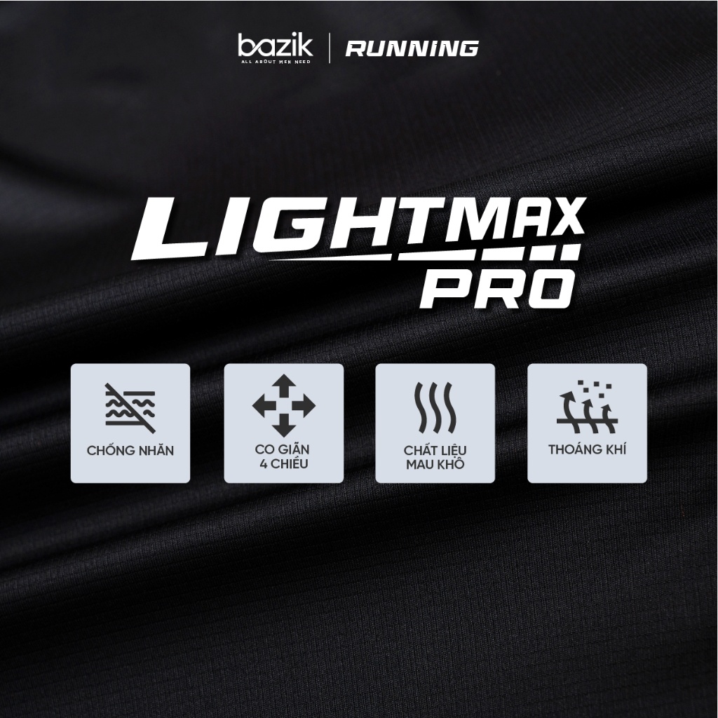 Áo thun chạy bộ Bazik Speed Up Lightmax Pro