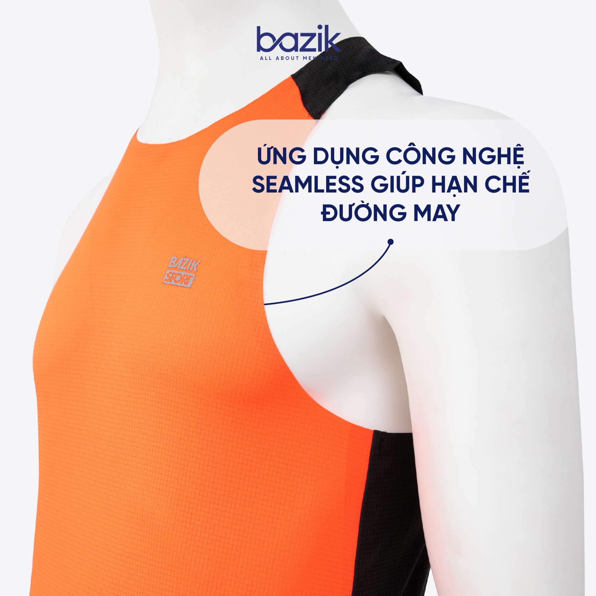 Áo Tanktop Seamless Bazik Lightmax Pro