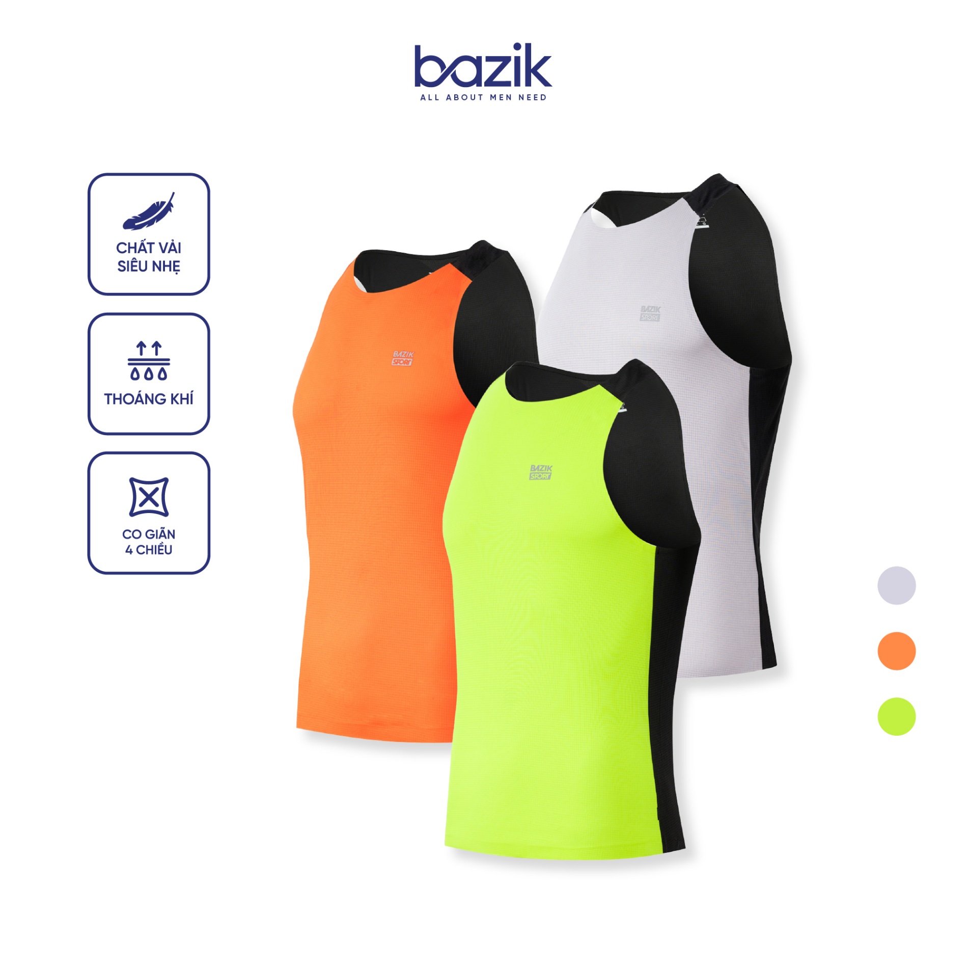 Áo Tanktop Seamless Bazik Lightmax Pro