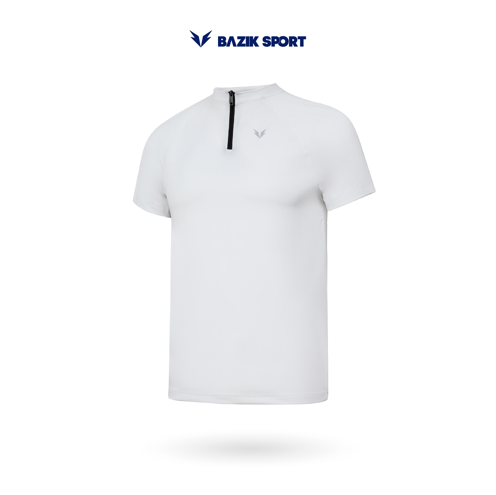 Áo Thun Training 1/4 Zip SlimFit V2 - Trắng - M
