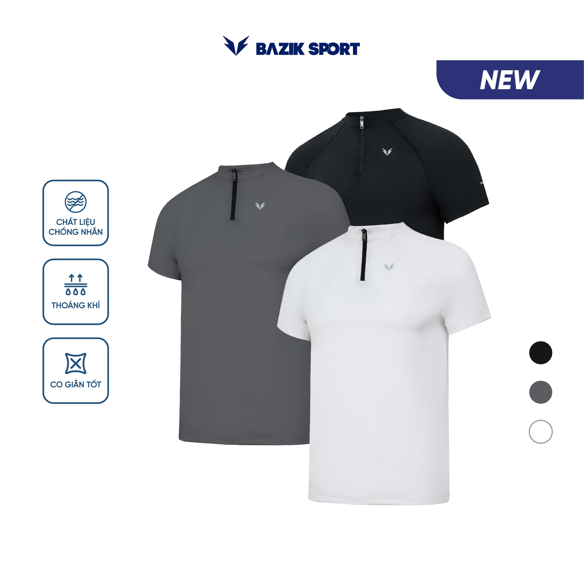 Áo Thun Training 1/4 Zip SlimFit V2