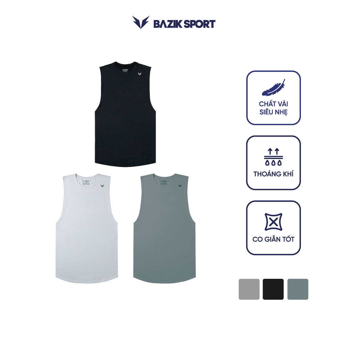 Tanktop Thể Thao Bazik Wings Muscle