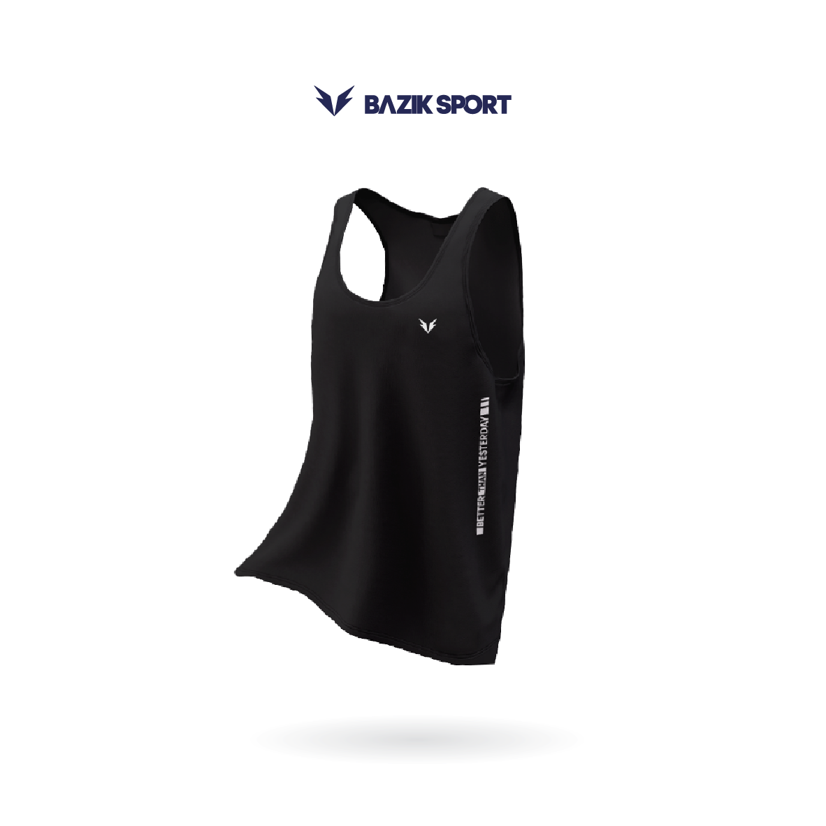 Áo Tank Top Chạy Bộ Bazik LightMax Pro Running - Đen - M