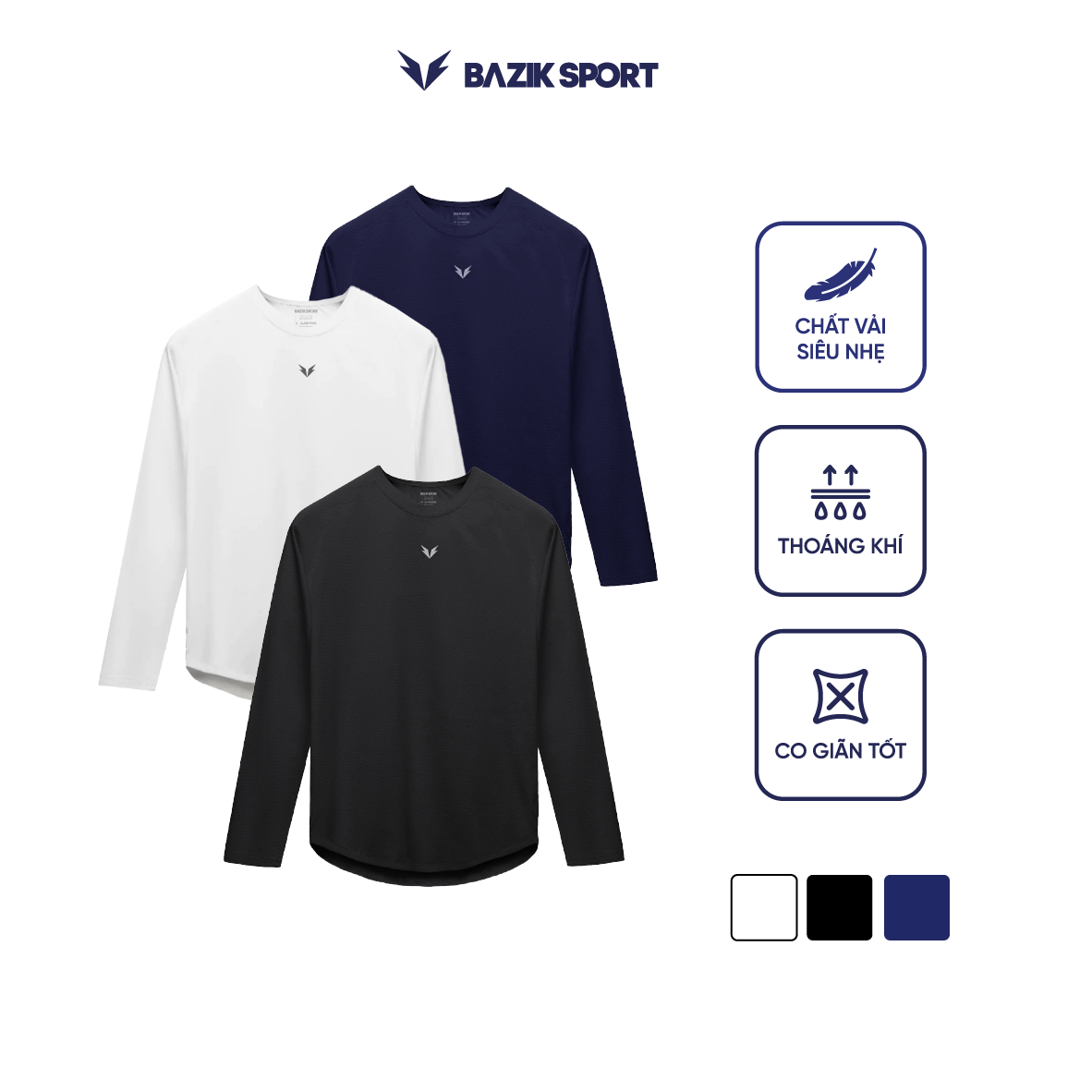 Áo Thun Dài Tay Bazik Wings W02 Essential Relax Fit