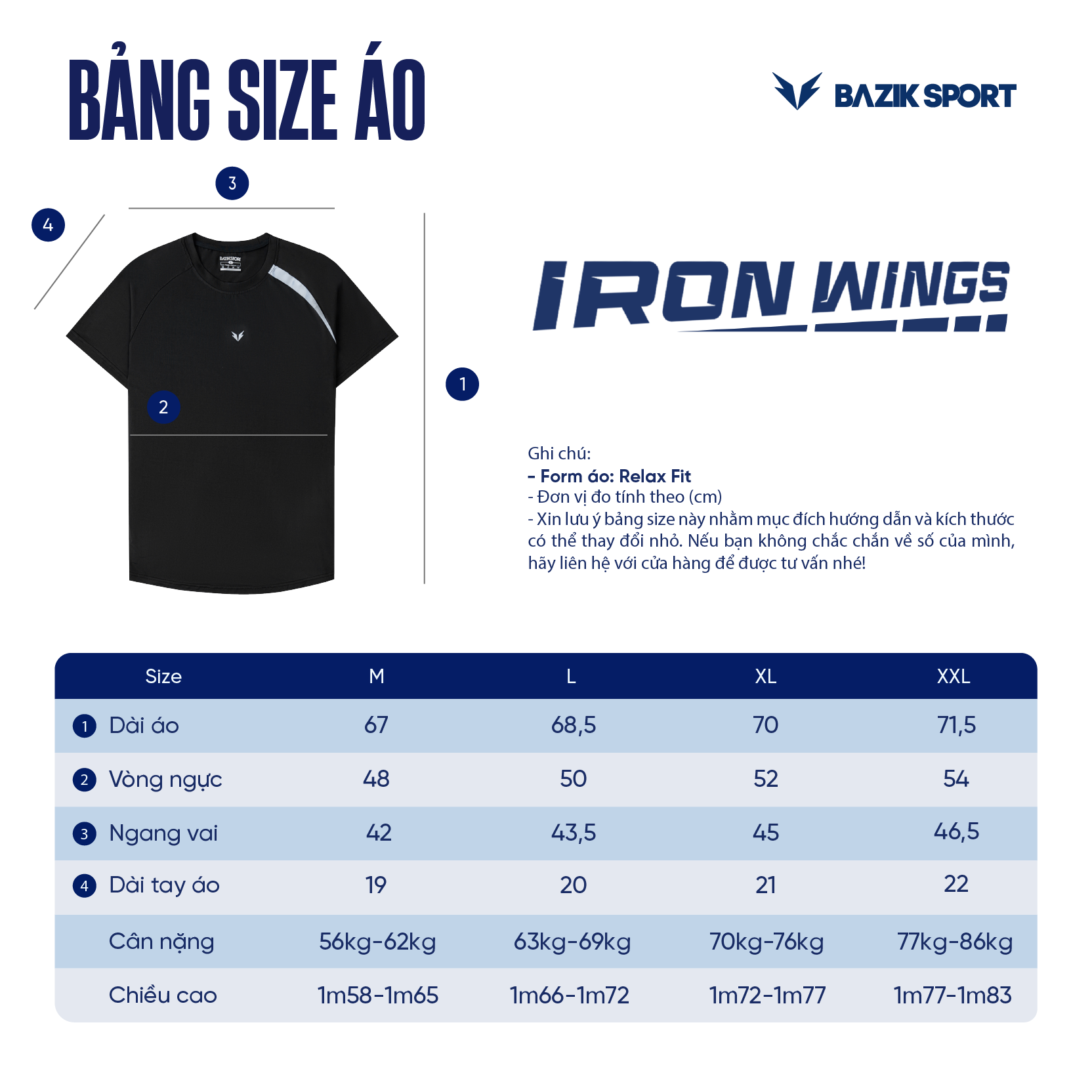 Áo Thun Thể Thao BAZIK Iron Wings W04