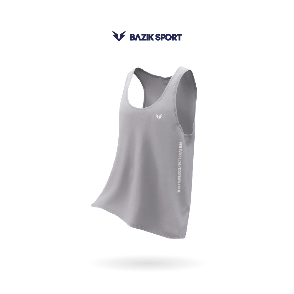 Áo Tank Top Chạy Bộ Bazik LightMax Pro Running - Ghi - M