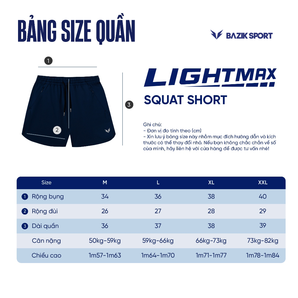 Quần Gym Squat Bazik 5inch