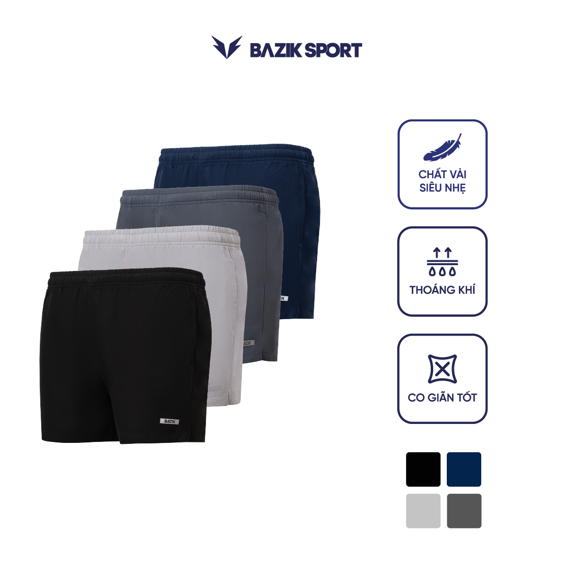 Quần Short Thể Thao Đa Năng 5 inch
