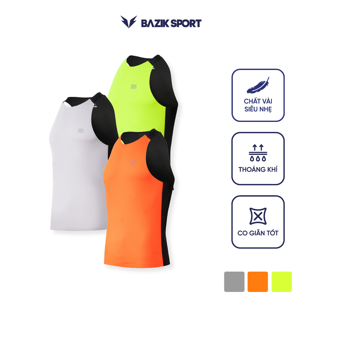 Áo Tanktop Seamless Bazik Lightmax Pro