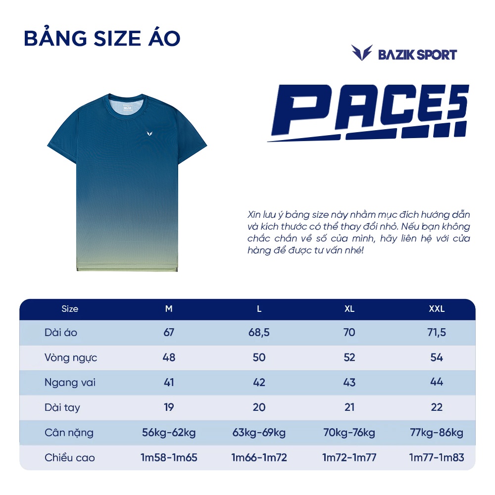 Áo Thun Chạy Bộ Nam Bazik PACE 5