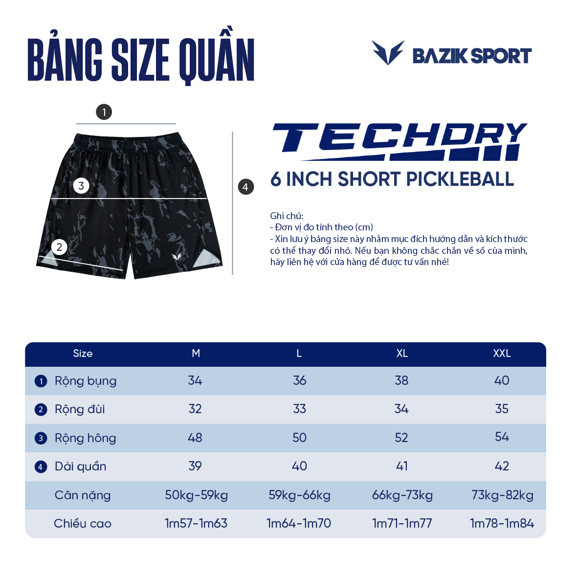 Short 6 Inch Bazik Pickleball