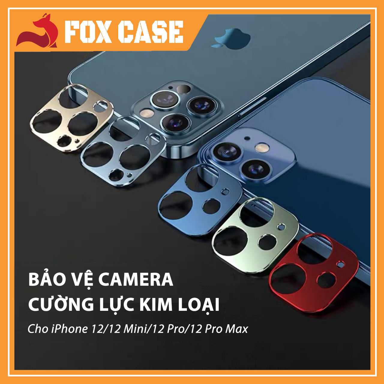 Cường lực camera kim loại cho iPhone