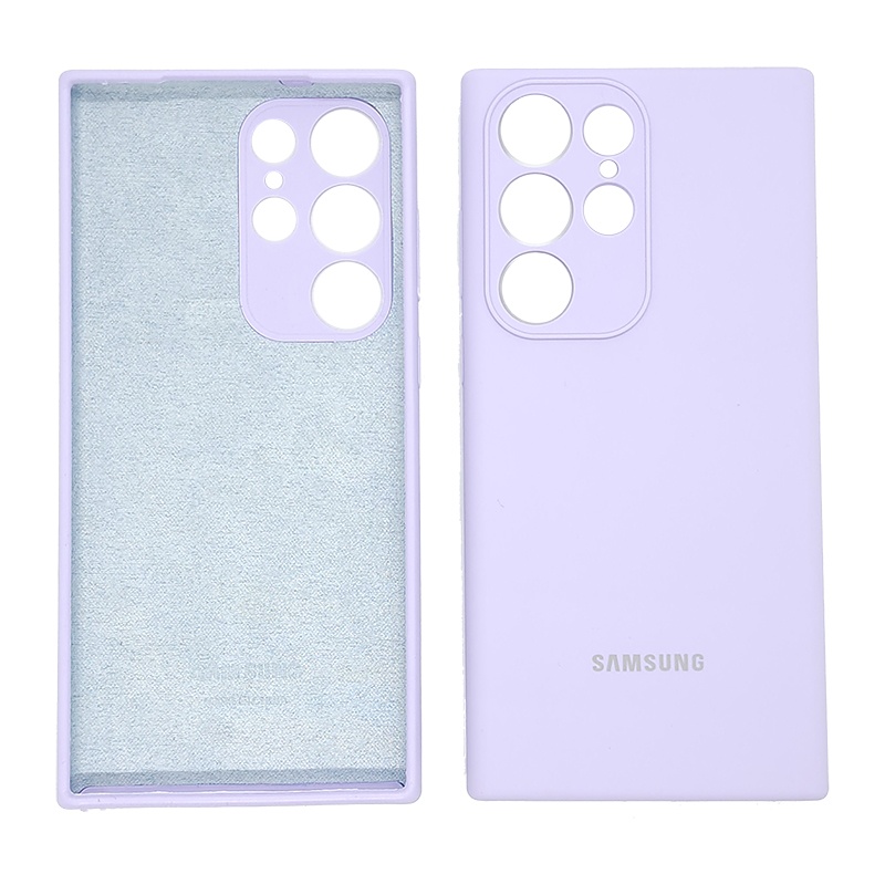 Ốp Silicone chống bẩn có logo cho Samsung Galaxy S23 Series