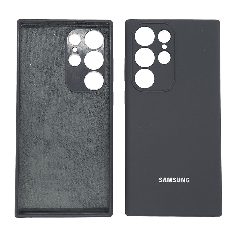 Ốp Silicone chống bẩn có logo cho Samsung Galaxy S23 Series