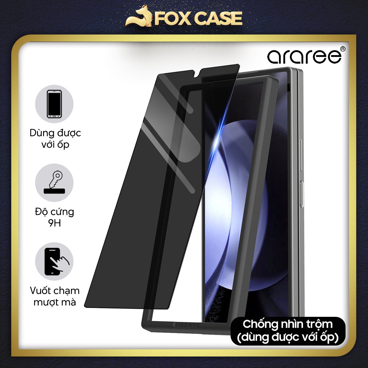 Cường lực Araree không full màn cho Samsung Galaxy Z Fold6