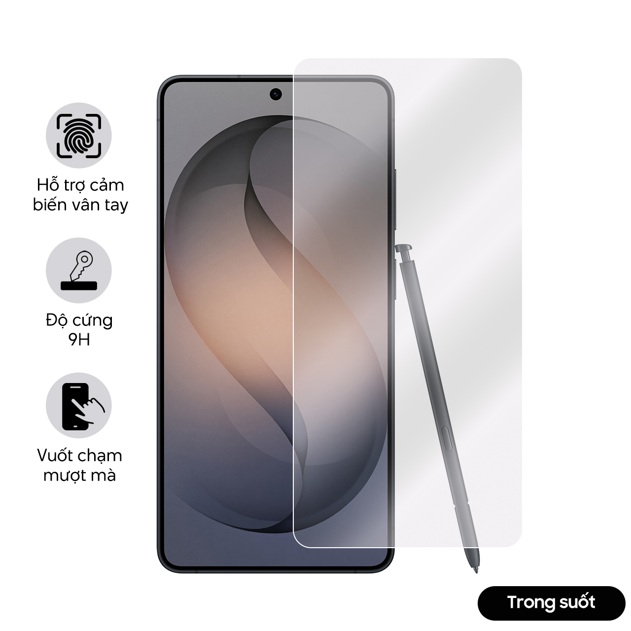 Kính cường lực hỗ trợ vân tay cho Samsung Galaxy S26 Ultra