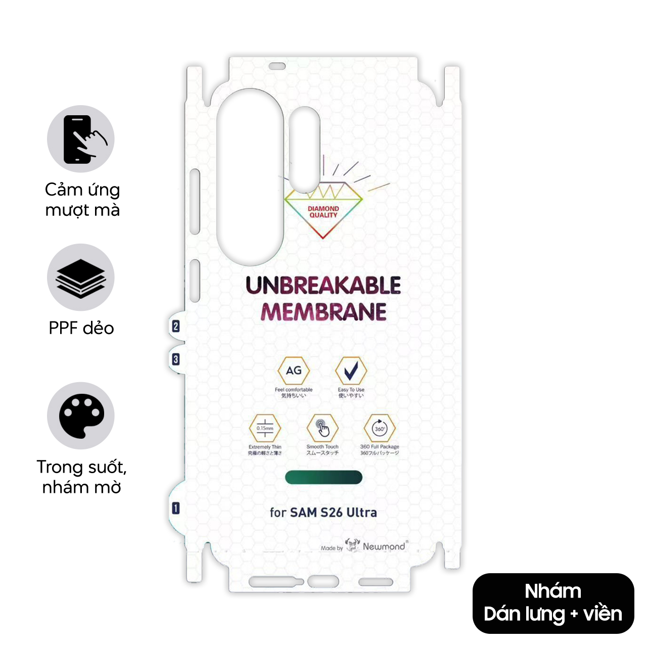 Miếng dán PPF cho Samsung Galaxy S26 Ultra