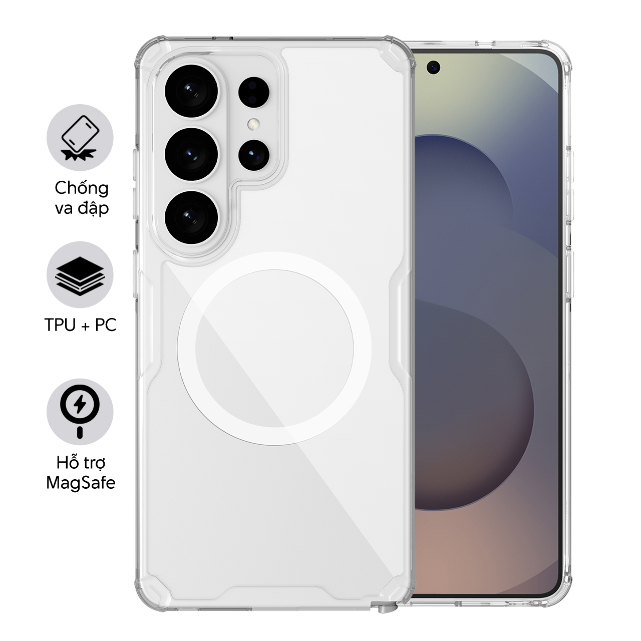 Ốp Nillkin Nature TPU Pro Magnetic Case cho Samsung Galaxy S26 Ultra