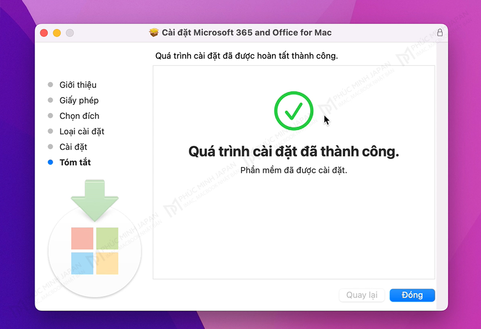 Hoàn thành cài đặt Office 2021