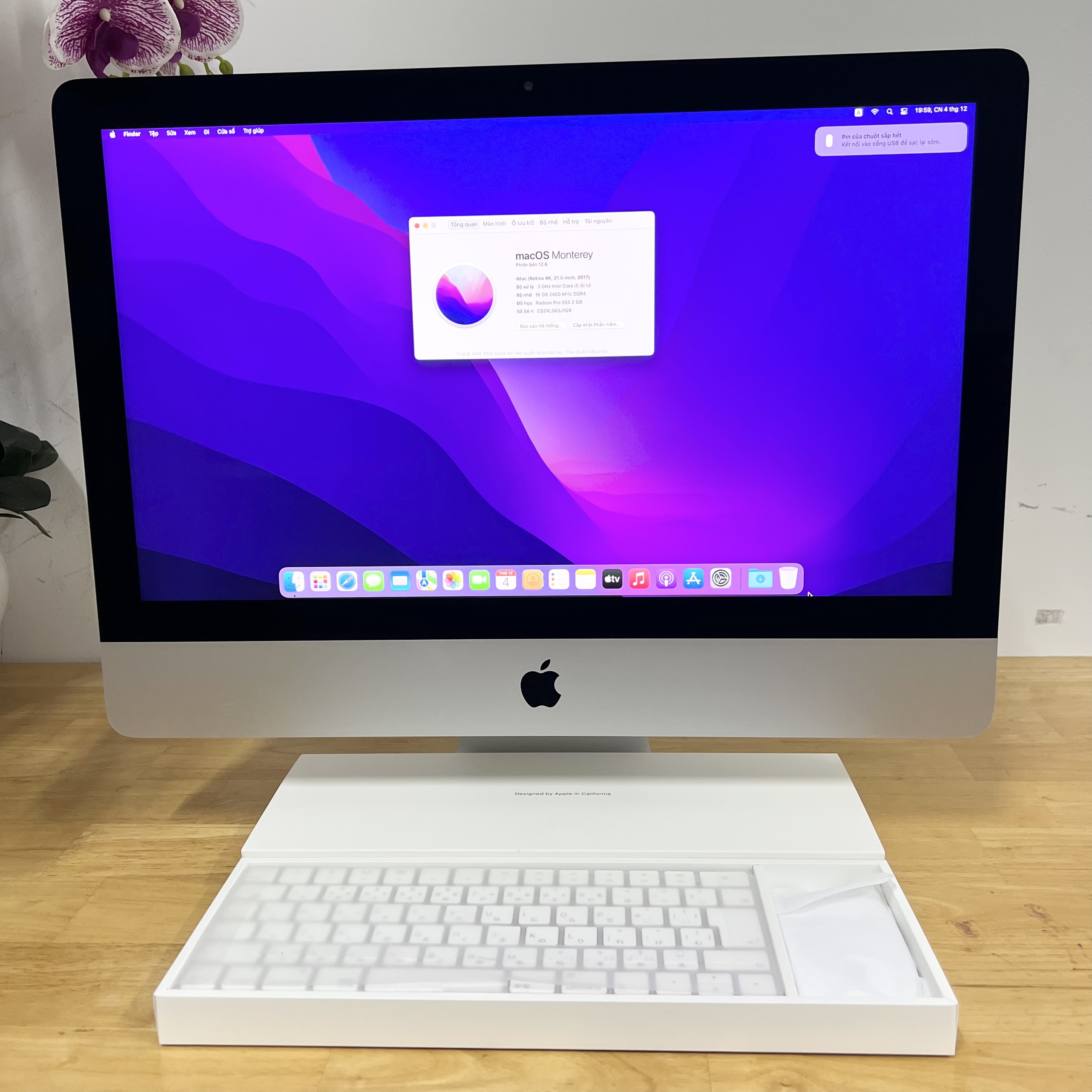 Imac 2017 21.5 inch 4K i5 Ram 16GB SSD 500GB LikeNew Fullbox