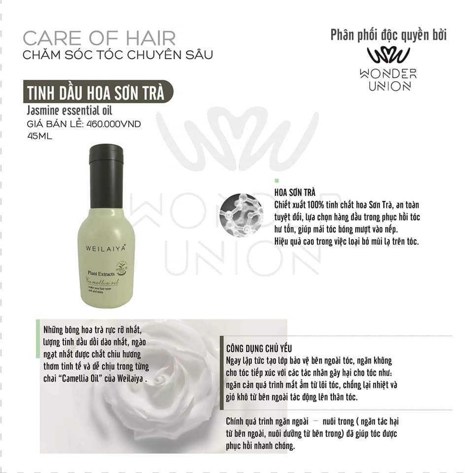 Tinh dầu hoa trà Weilaiya Camellia dưỡng tóc thơm ngất ngây