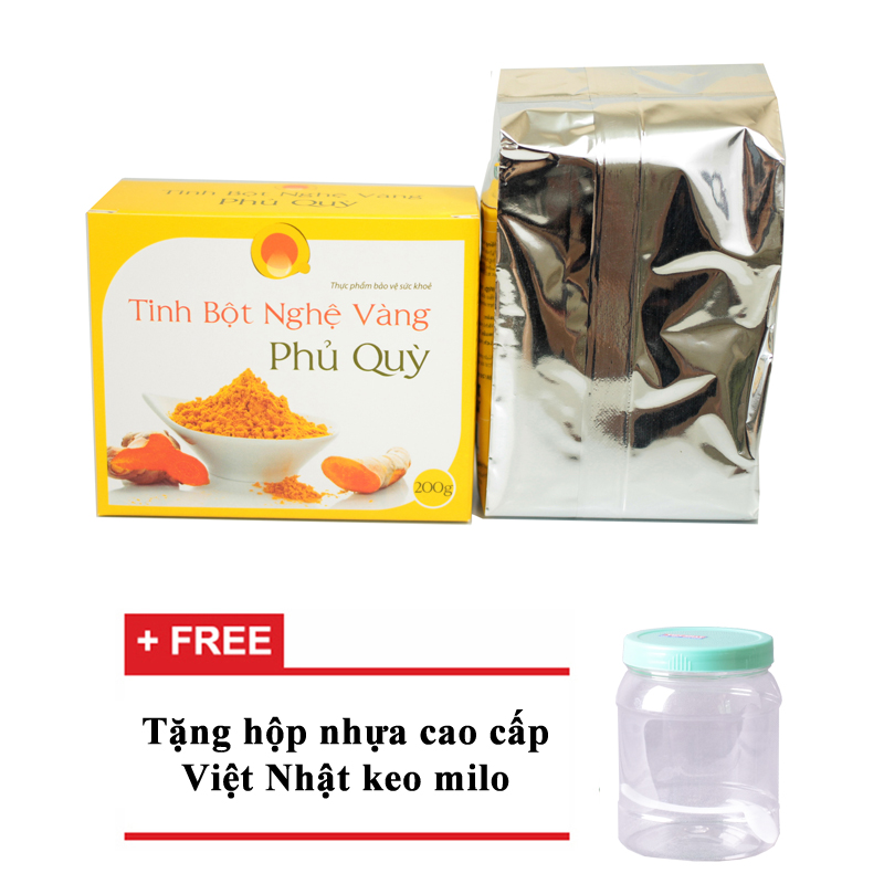 Tinh Bột Nghệ Vàng Đắp Mặt Phủ Quỳ 200g