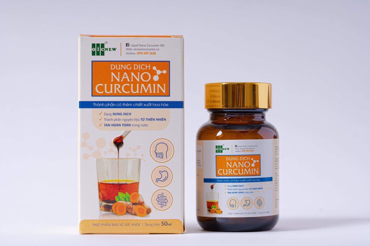 Liquid Nano Curcumin OIC - Tinh bột nghệ hỗ trợ điều trị dạ dày (LNCO)