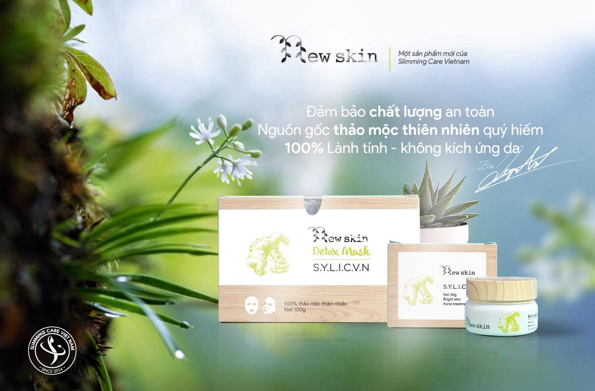 Bột đắp mặt thảo mộc Detox hỗ trợ điều trị mụn New Skin