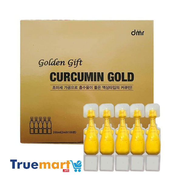 Tinh nghệ Nano Curcumin Gold Golden Gift - Hộp 50 ống x2ml