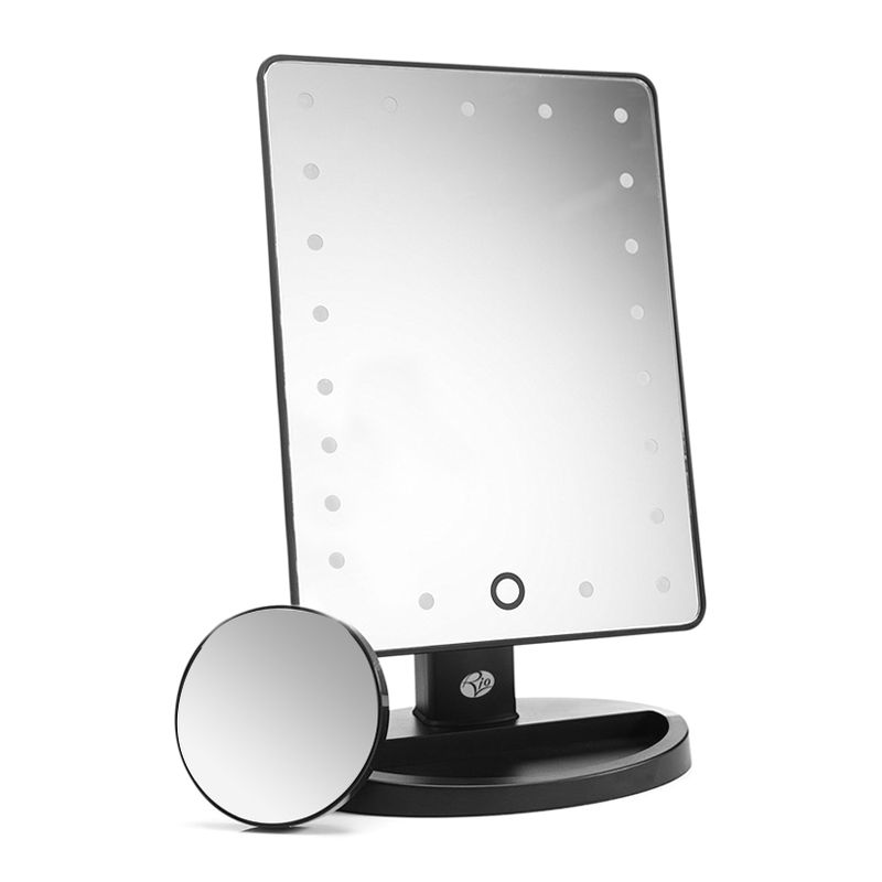 Gương vuông trang điểm gắn đèn LED 24 Led Touch Dimmable Makeup Mirror