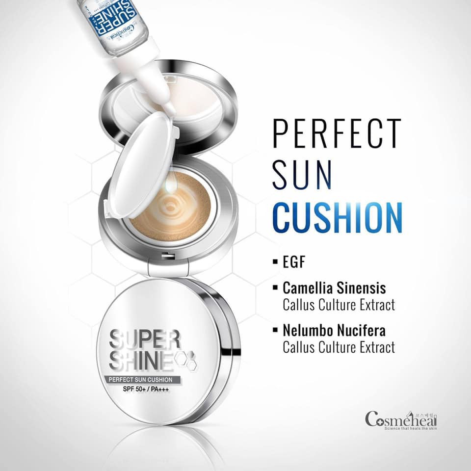 Phấn nước chống nắng tế bào gốc Supershine Perfect Sun Cushion Cosmeheal