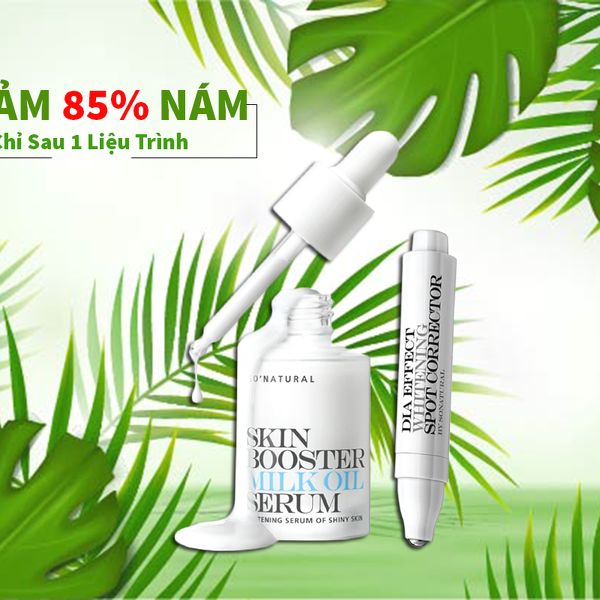 Combo dưỡng trắng trị nám tàn nhang SO' NATURAL