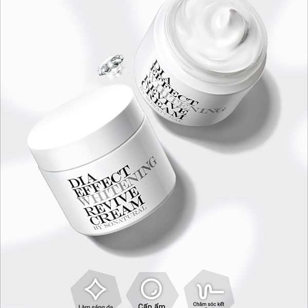 Kem Dưỡng Nâng Tone Dia Effect Whitening Revive Cream So'Natural Hàn Quốc