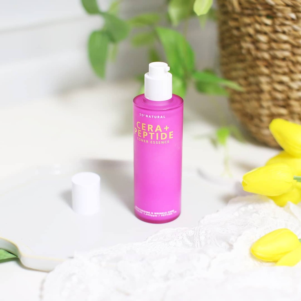 Toner Dưỡng Ẩm Cera + Peptide Essence So'Natural Hàn Quốc