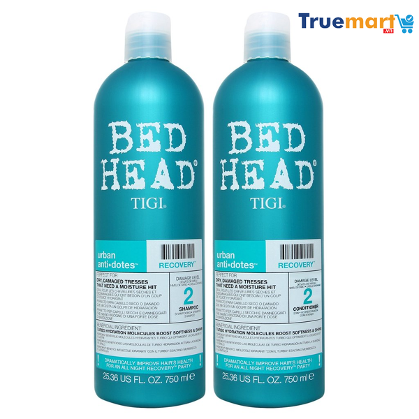 Bộ dầu gội xả Tigi số 2 Urban Antidotes 750ml - Phục hồi tóc hư tổn