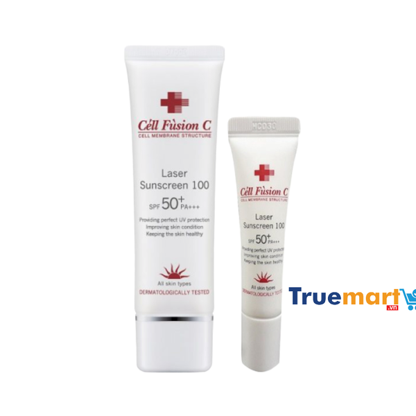 Kem chống nắng Cell Fusion C Laser Sunscreen 100 SPF50+/PA+++ (50ml) tặng kèm tuýp nhỏ 10ml - dành cho da nhạy cảm