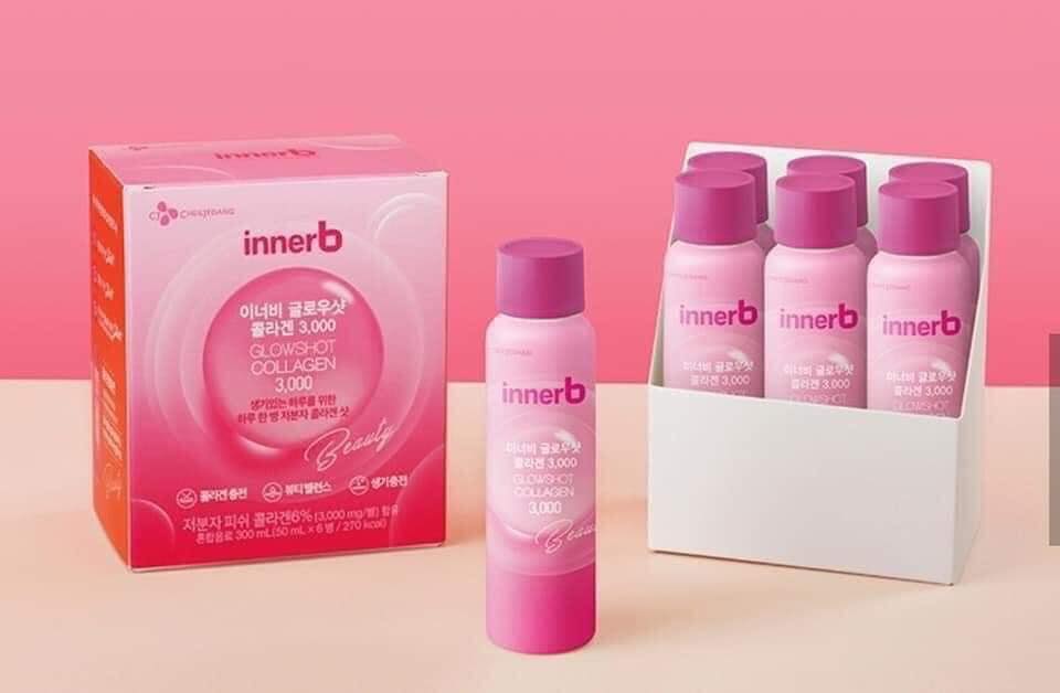 Nước uống Innerb Glowshot Collagen 3000mg của Hàn Quốc ( 6 lọ )