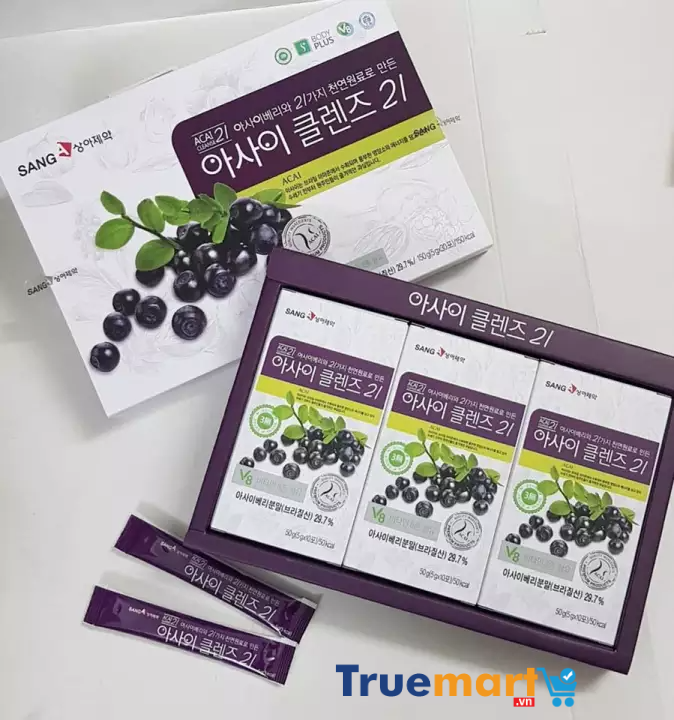 Thực phẩm chức năng Nước ép Acai Berry Detox SangA Hàn Quốc, giảm cân đẹp da