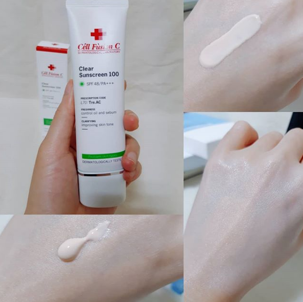 Kem chống nắng Cell Fusion C Laser Sunscreen 100 SPF50+/PA+++ (50ml) tặng kèm tuýp nhỏ 10ml ( màu xanh - dành cho da dầu mụn )