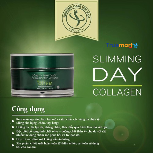 Kem tan mỡ Slimming Day Collagen - giảm mỡ, mờ rạn