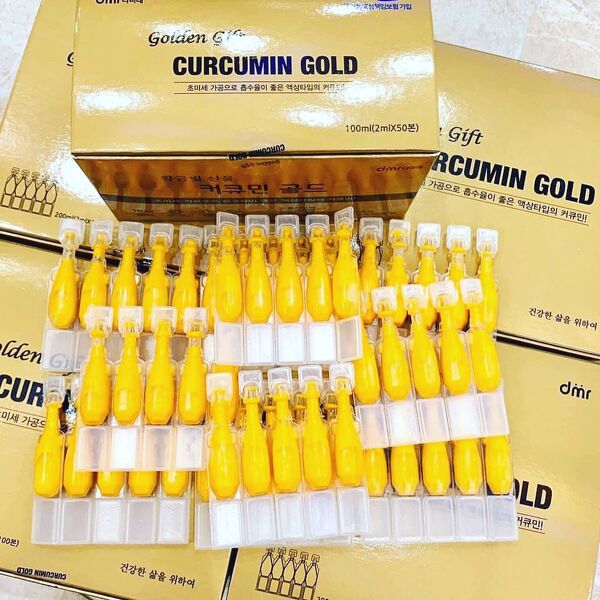 Tinh nghệ Nano Curcumin Gold Golden Gift - Hộp 50 ống x2ml