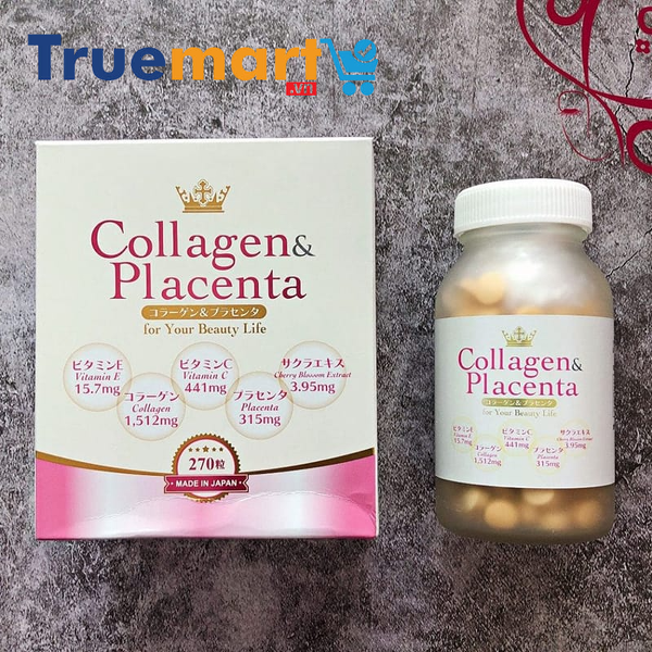 Viên uống trắng da Collagen & Placenta 5 in 1 Nhật Bản