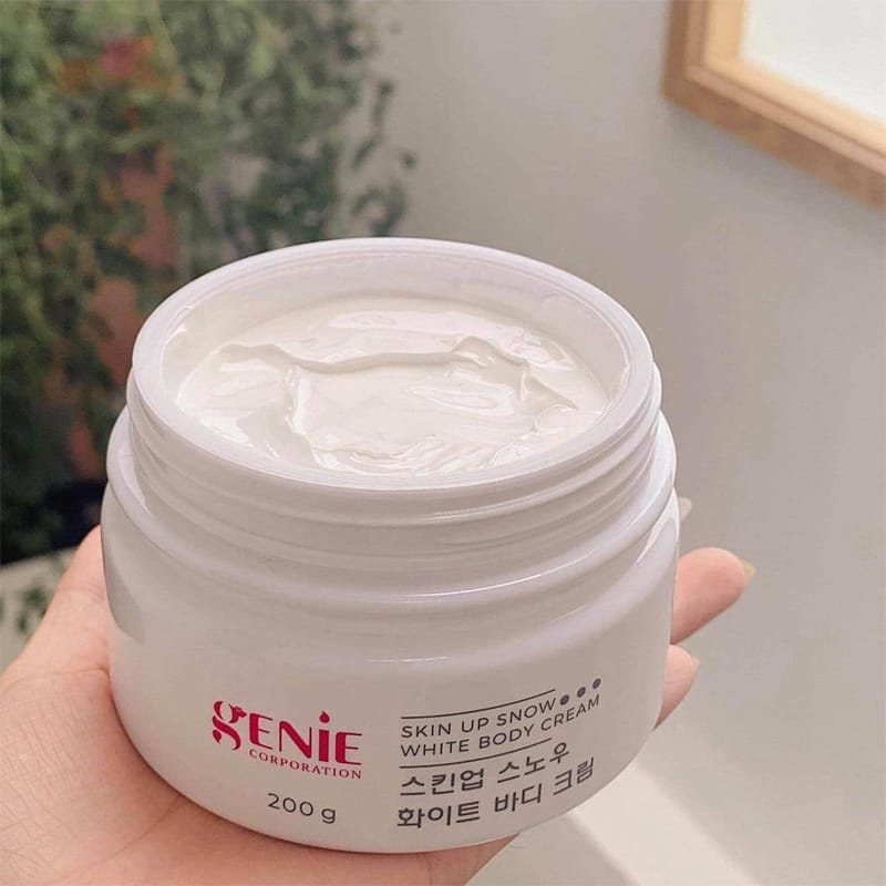 Kem Trắng Da Tinh thể nước Genie Skin Up Snow White Body Cream - 200g