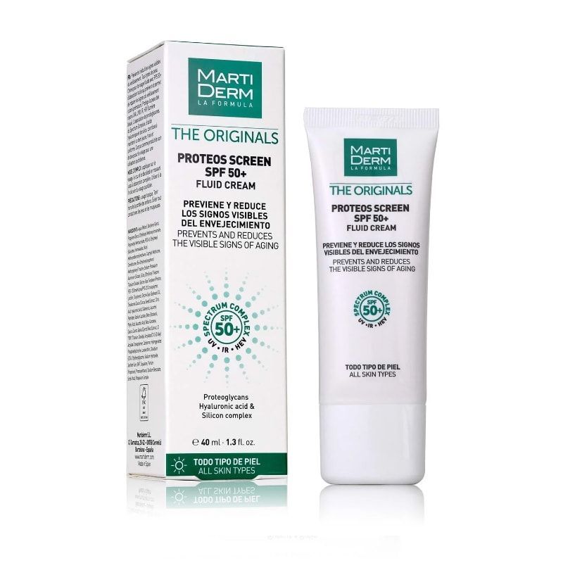 Kem Chống Nắng Phổ Rộng Toàn Diện Ngừa Lão Hóa, Nám Da MartiDerm The Originals Proteos Screen SPF50+ Fluid Cream