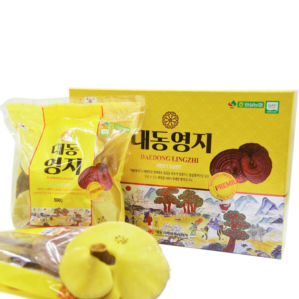 Nấm Linh Chi Nguyên Tai Daedong Hàn Quốc Hộp 1000gram