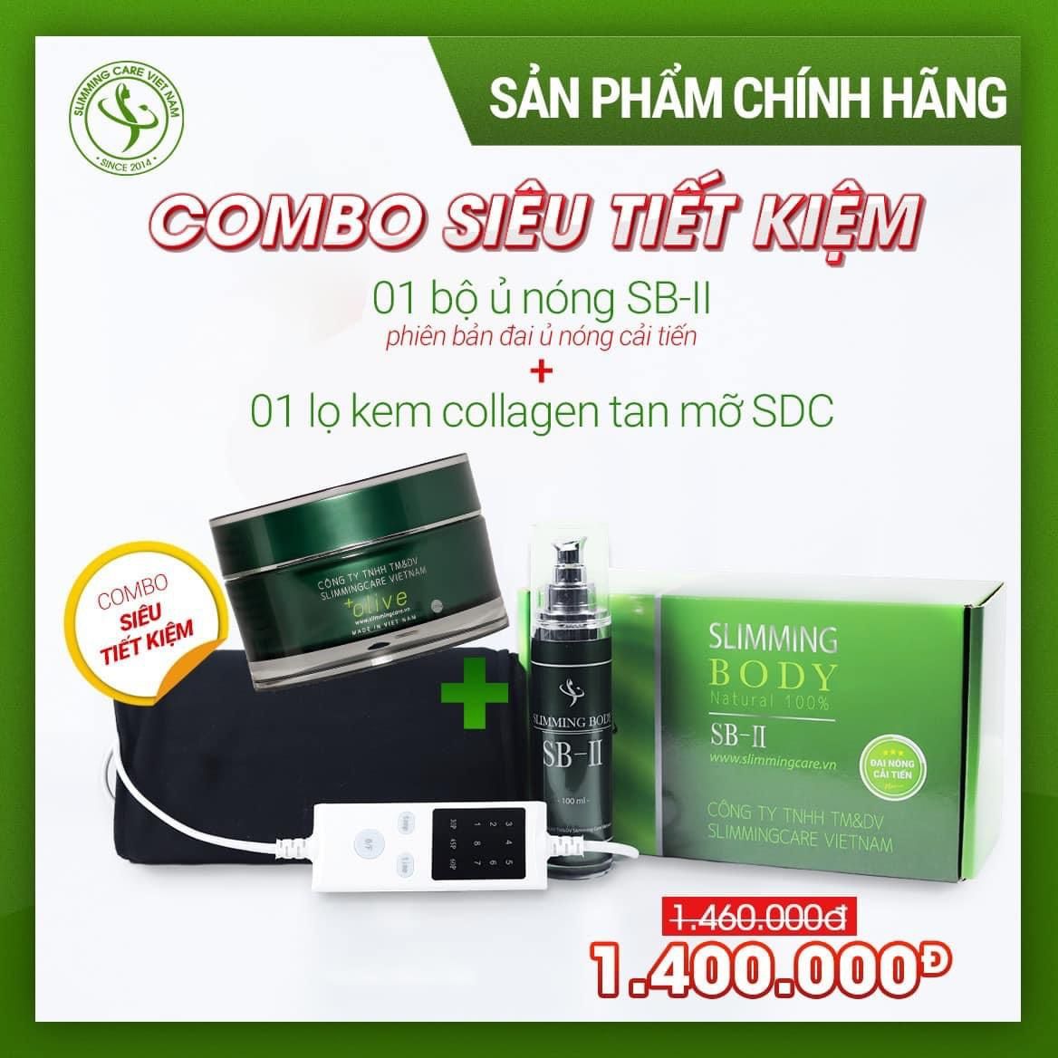 Combo Bộ Ủ Nóng Slimming Body 2 - Kem Tan Mỡ Slimming Day Collagen ( Phiên bản cải tiến)