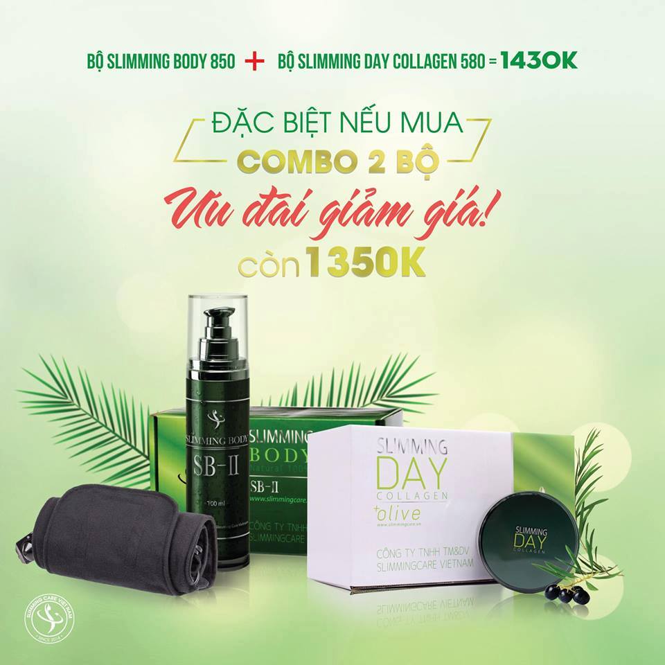 Combo 2 Bộ Ủ Nóng Tan Mỡ Slimming Body 2 Và Bộ Giảm Mỡ - Mỡ Rạn Slimming Day Collagen