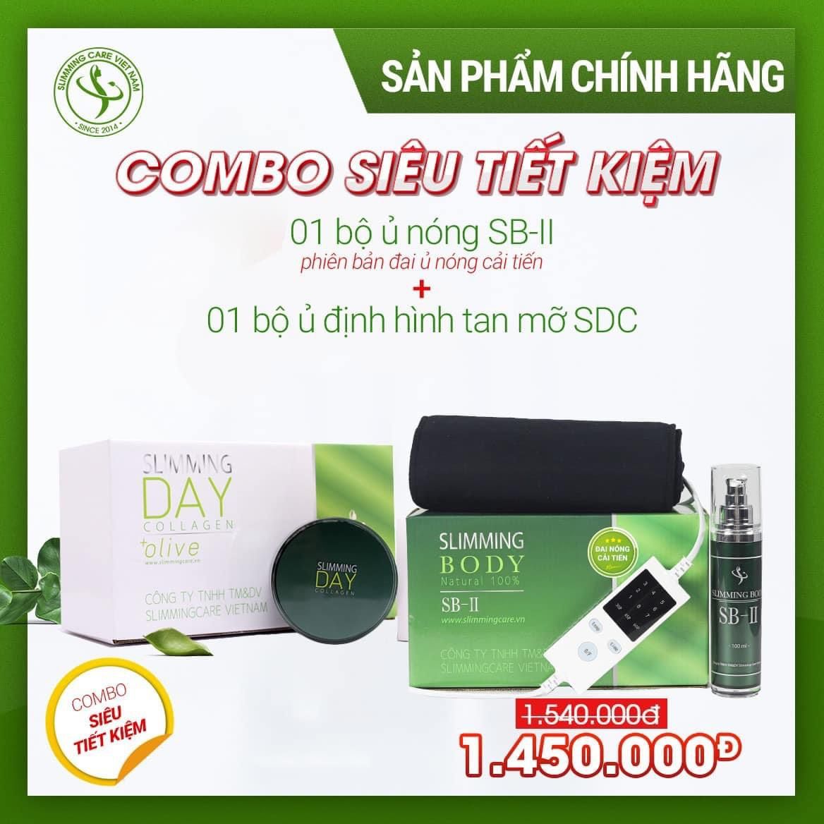 Combo Đốt Mỡ - Săn Da - Trị Rạn Slimming Body  2 + Slimming Day Collagen ( Phiên bản cải tiến)